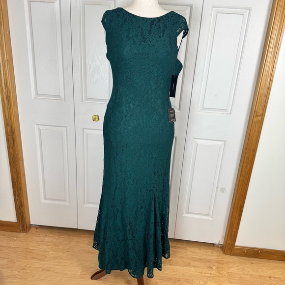 Lulu's Green Lace Maxi Dress - Picture 2 of 14